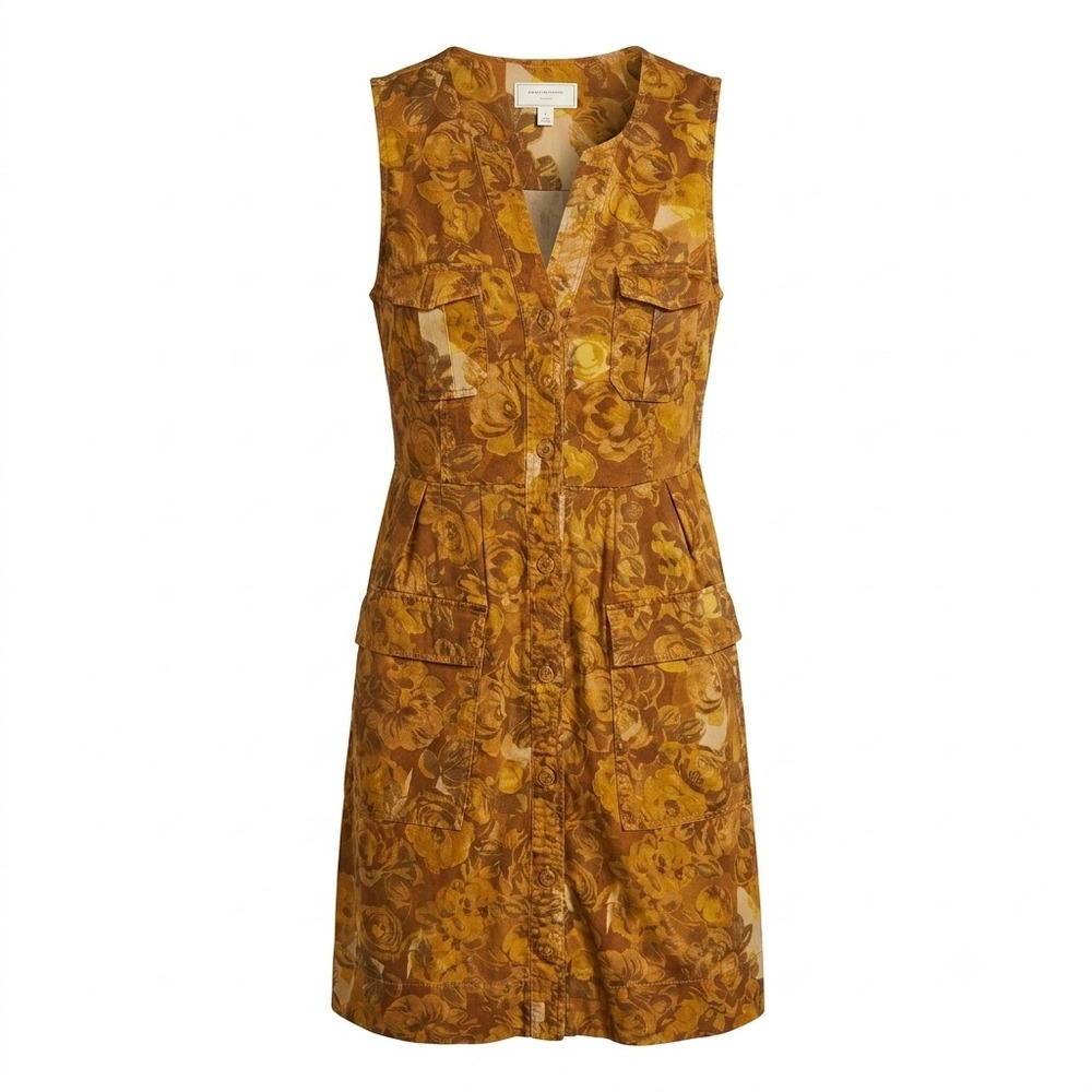 Anthropologie Moulinette Soeurs Utility Dress Women Size 4 Boho Cottagecore